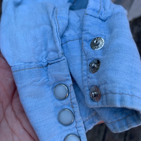 Vintage Denim Rhinestone Bedazzled Snap Up Shirt - Picture 15 of 16